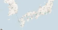 Routenkarte: Asien - Japan