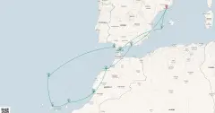 Routenkarte: Mediterrane Entdeckungsreise & Atlantische Küstenwunder