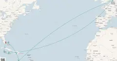 Routenkarte: Südliche Karibik - Miami