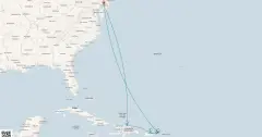 Routenkarte: Karibische Entdeckungsreise ab Philadelphia