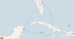 Routenkarte: Westliche Karibik - Port Canaveral
