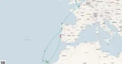 Routenkarte: Atlantische Entdeckungsreise