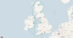 Routenkarte: Britische Inseln Entdeckungsreise