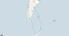 Routenkarte: Patagonische Entdeckungsreise