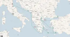 Routenkarte: Auf den Spuren antiker Kulturen: Von der Adria bis zum Bosporus