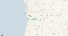 Routenkarte: Portugal und Galicien entdecken