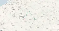 Routenkarte: Zeitreise auf Saar, Rhein, Neckar und Mosel