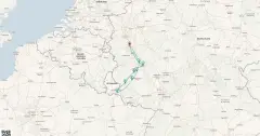 Routenkarte: Auf Rhein, Mosel und Saar zu Europas Kulturschätzen