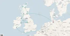 Routenkarte: Burgen, Klippen, Highlands – ein Traum im Atlantik