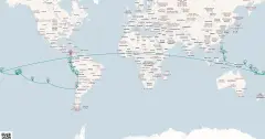 Routenkarte: Abwechslungsreiches Inselhopping: Von Südamerika bis nach Asien