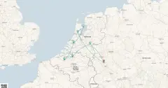 Routenkarte: Holland und Flandern (ALI733)