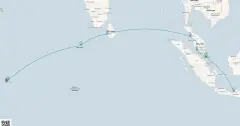 Routenkarte: Zwischen Seychellen und Bali (AMR178)