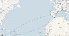 Routenkarte: Ab in den sonnigen Süden (AMR192)