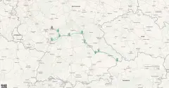 Routenkarte: Vom Main zur blauen Donau (AND309)