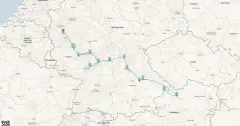 Routenkarte: Rhein, Main & Main-Donau Kanal (ANE496)