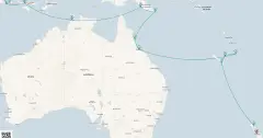 Routenkarte: Von Neuseeland bis Indonesien (ART414)