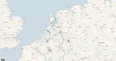 Routenkarte: Silvester Holland & Belgien (RPR660)