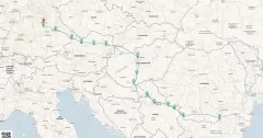 Routenkarte: Grand Danube from Germany to Romania