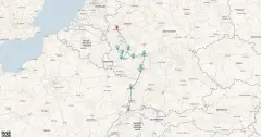 Routenkarte: Vines, Wines & Castles from Düsseldorf to Basel
