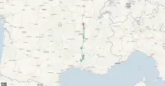 Routenkarte: Rhône-Roaming mit Rhône-Delta & Pont du Gard