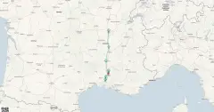 Routenkarte: Rhône Rhapsodie mit Rhône Delta & Châteauneuf-du-Pape