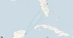 Routenkarte: Westkaribik-Urlaub