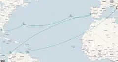 Routenkarte: Spanien & Portugal Transatlantik