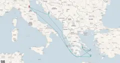 Routenkarte: Kreuzfahrt Zu den Griechischen Inseln