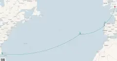 Routenkarte: Spanien & Azoren Transatlantik