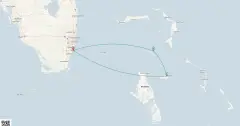 Routenkarte: Bahamas & Perfekte Tageskreuzfahrt