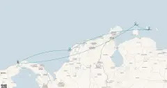 Routenkarte: Kreuzfahrt in der Südlichen Karibik