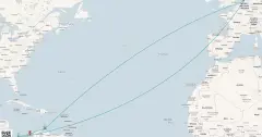 Routenkarte: Kreuzfahrt in der Südlichen Karibik