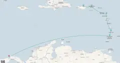 Routenkarte: Kreuzfahrt von Colon nach San Juan