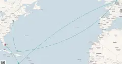 Routenkarte: Kreuzfahrt von Miami nach Cape Liberty