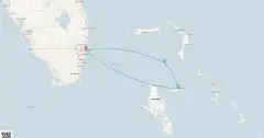 Routenkarte: Bahamas & Perfekte Tageskreuzfahrt