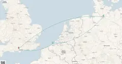 Routenkarte: Hamburg & Brügge Kreuzfahrt