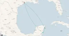 Routenkarte: Karibische Entdeckungsreise ab Galveston