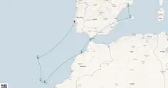 Routenkarte: Kanaren, Portugal & Marokko
