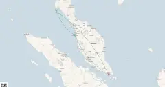 Routenkarte: Penang & Phuket Kreuzfahrt