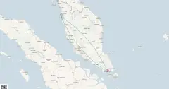Routenkarte: Penang-Kreuzfahrt