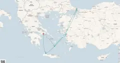 Routenkarte: Best of Griechenland & Türkei Kreuzfahrt