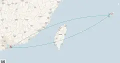 Routenkarte: Kreuzfahrt mit Übernachtung auf Okinawa