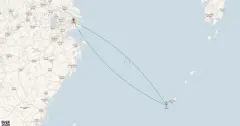 Routenkarte: Okinawa-Kreuzfahrt