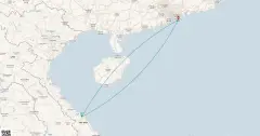 Routenkarte: Chan Mai Kreuzfahrt