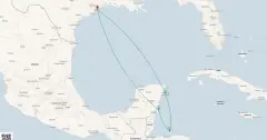 Routenkarte: Kreuzfahrt in der Westlichen Karibik