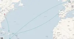 Routenkarte: Kreuzfahrt von Baltimore nach San Juan