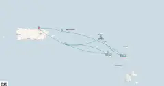 Routenkarte: Kreuzfahrt in der Südlichen Karibik