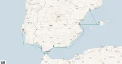 Routenkarte: Mediterrane Entdeckerreise: Von der Atlantikperle bis zur katalanischen Küste (SCII-2712)