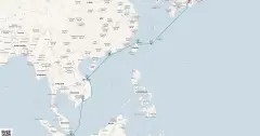 Routenkarte: 14-Tägige Reise nach Japan, Hongkong, Vietnam und Taiwan