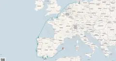 Routenkarte: Europas Westküste